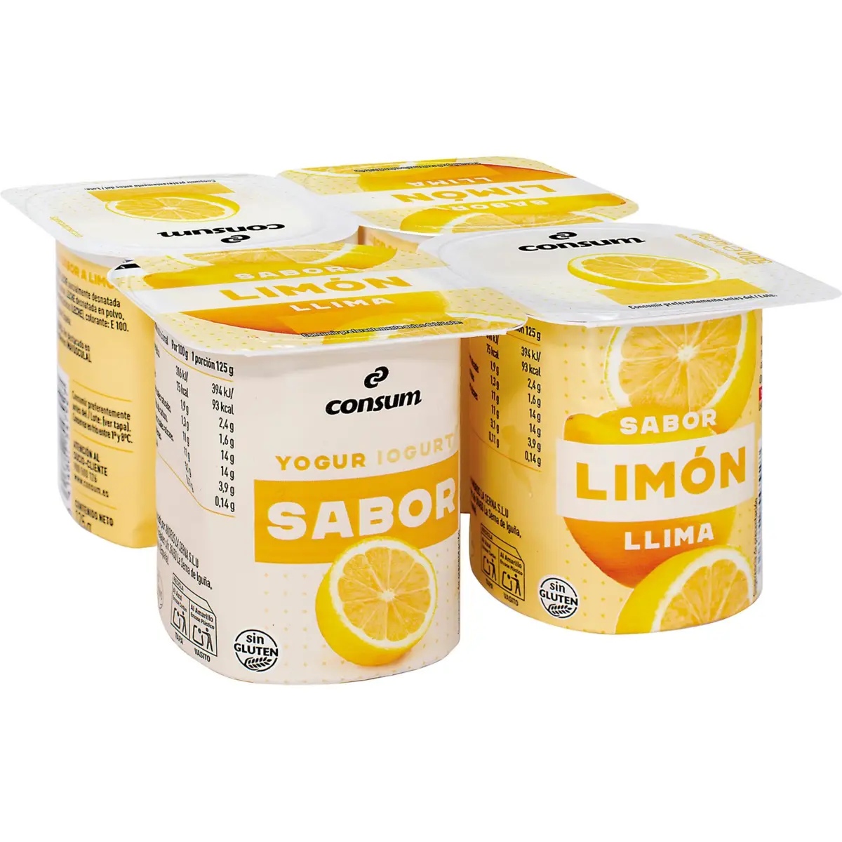 Iogurt amb gust de llimona, paquet de 4 Consum