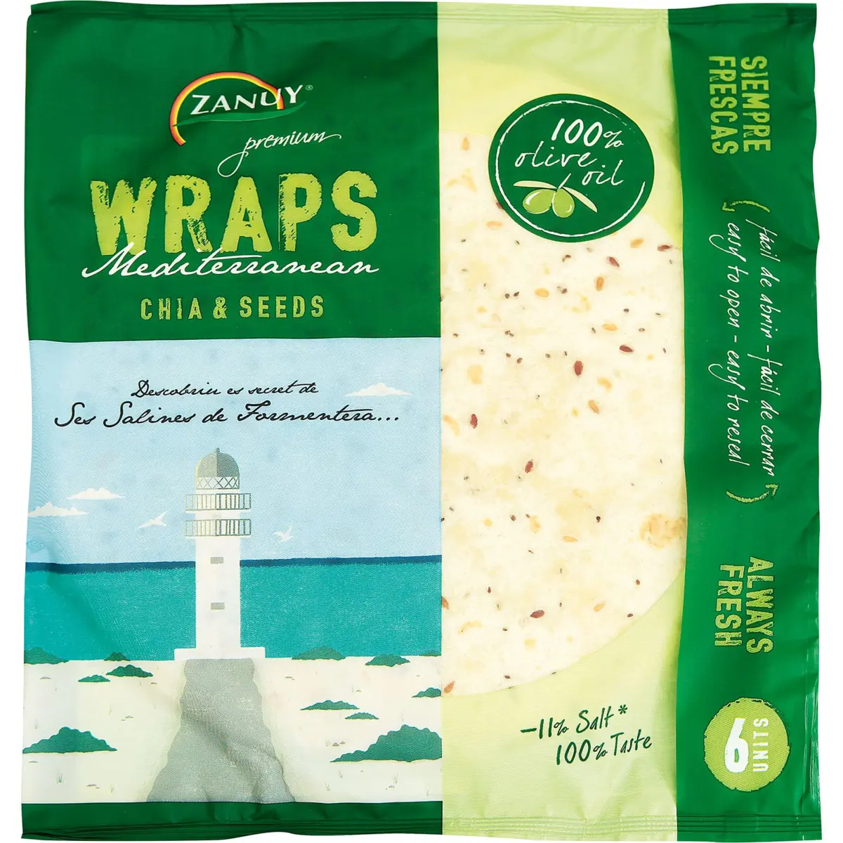 Seed wraps, pack of 6 Zanuy