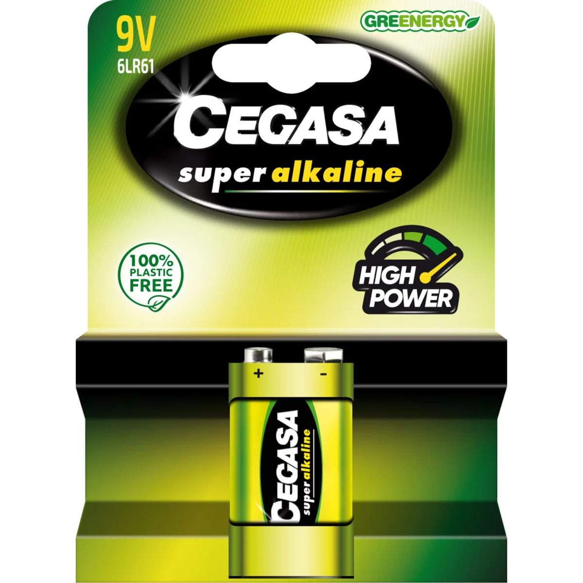 Super-Alkaline-Batterie 6LR61 9V Cegasa