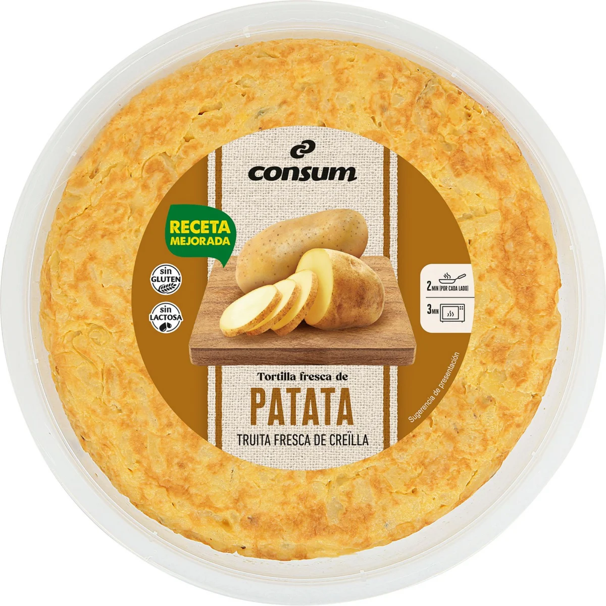 Fresh potato tortilla without onion Consum