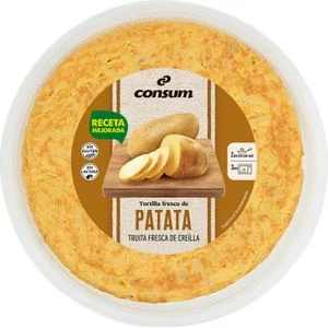 Tortilla de Patata Fresca sin Cebolla Consum