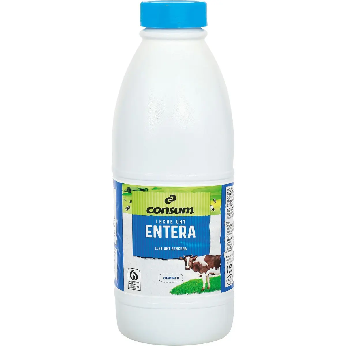Lait entier, bouteille Consum