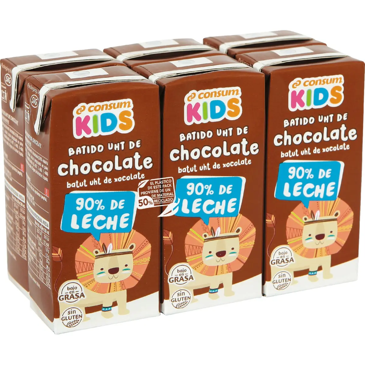 Batuda de xocolata amb 90% de llet, paquet de 6 Consum