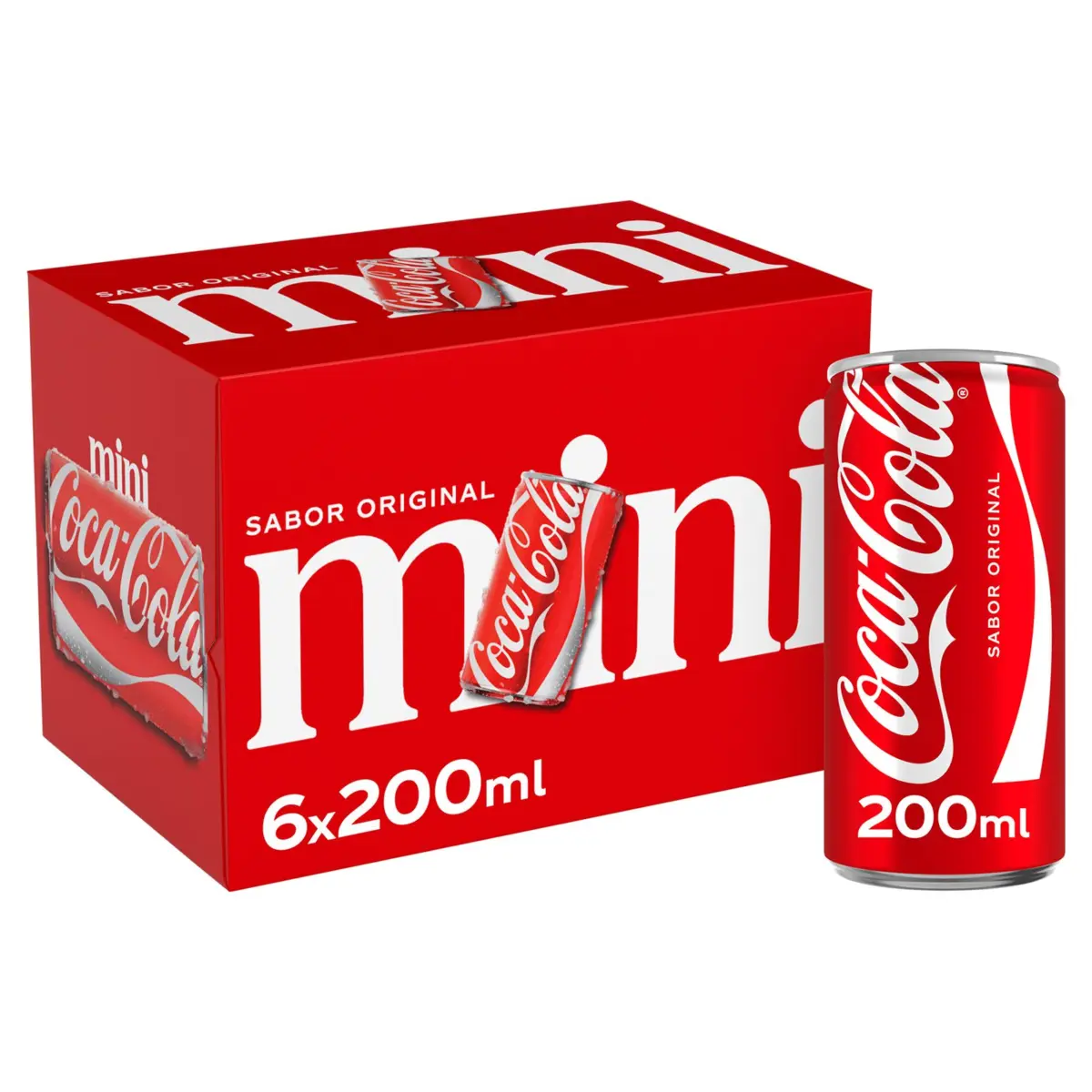 Refresco Cola Regular Pack Indivisible 6 Latas Coca-Cola