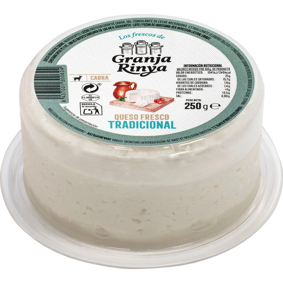 Queso Fresco Tradicional Cabra Granja Rinya