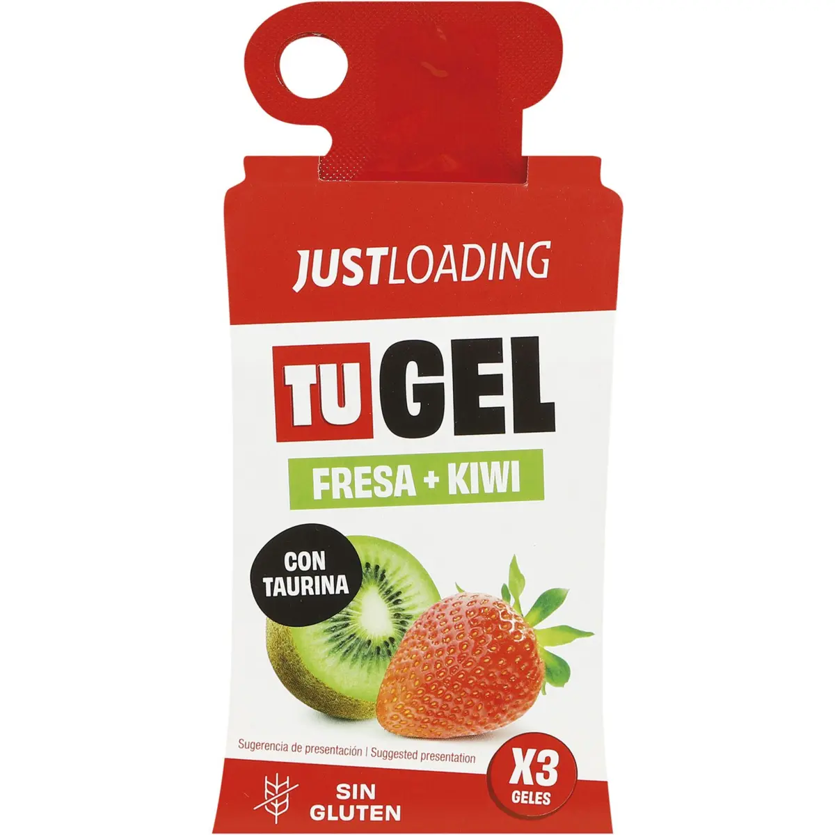 Energiegels mit Erdbeer- und Kiwi-Geschmack, 3er-Pack Just Loading
