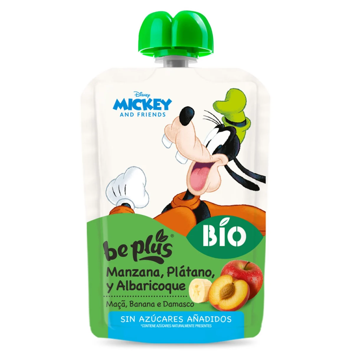Gourde bio banane, pomme et abricot Be Plus