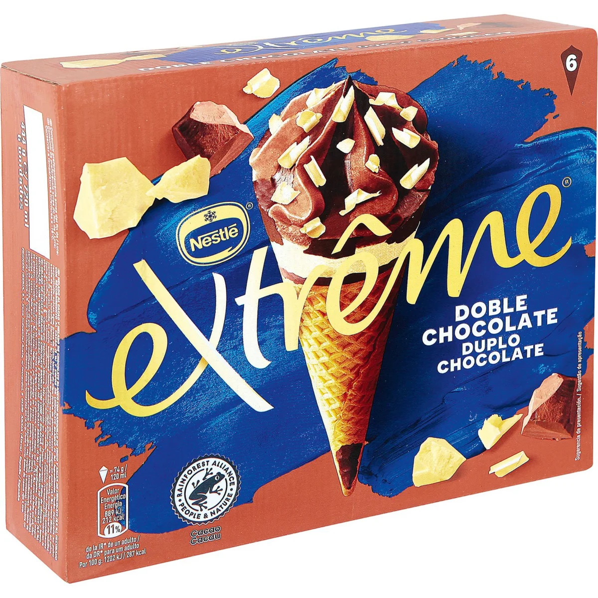 Cono Extreme Doble Chocolate pack 6 Nestle
