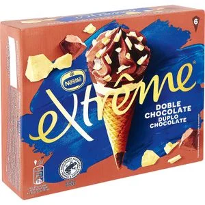 Extreme double chocolate cone, pack of 6 Nestle