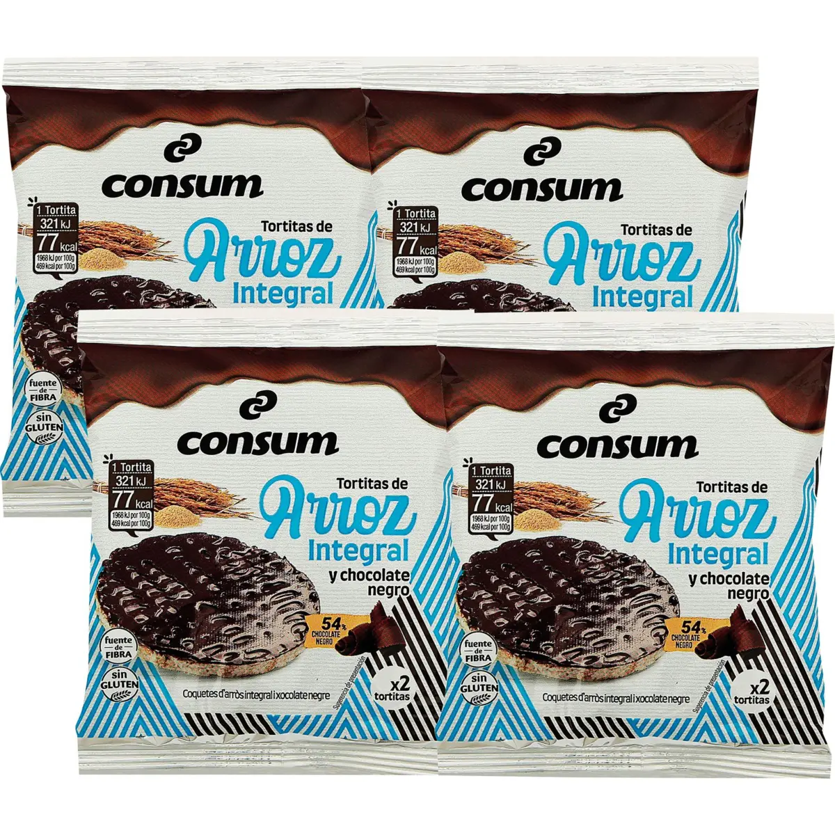 Tortitas Arroz con Chocolate Negro Consum