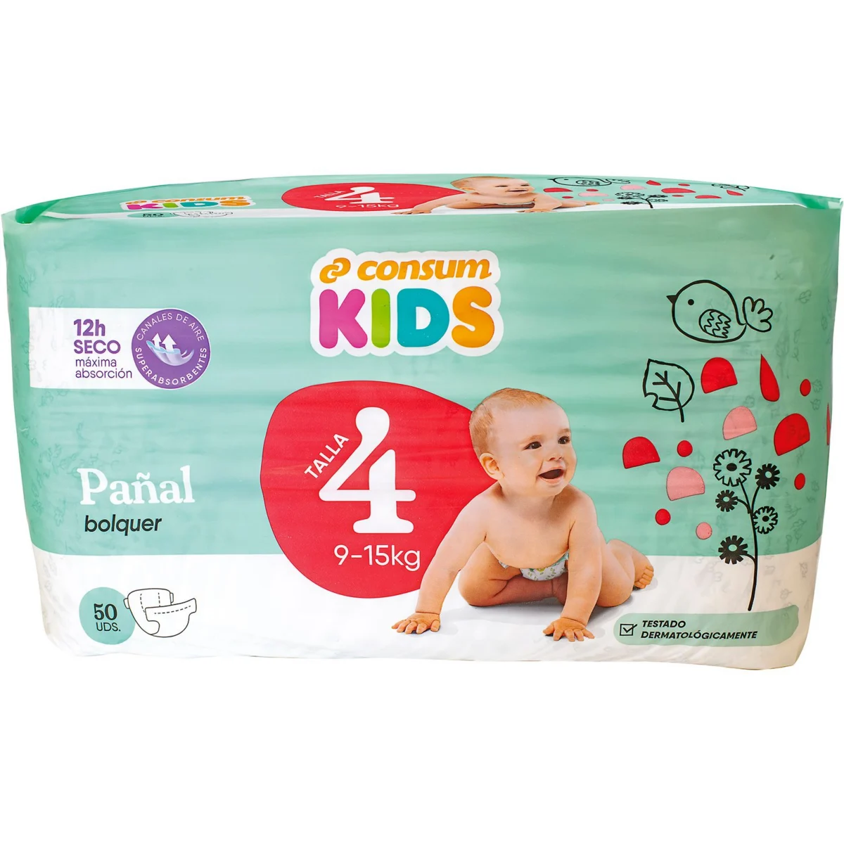 Couches bébé taille 4, 9 - 15 kg Consum Kids