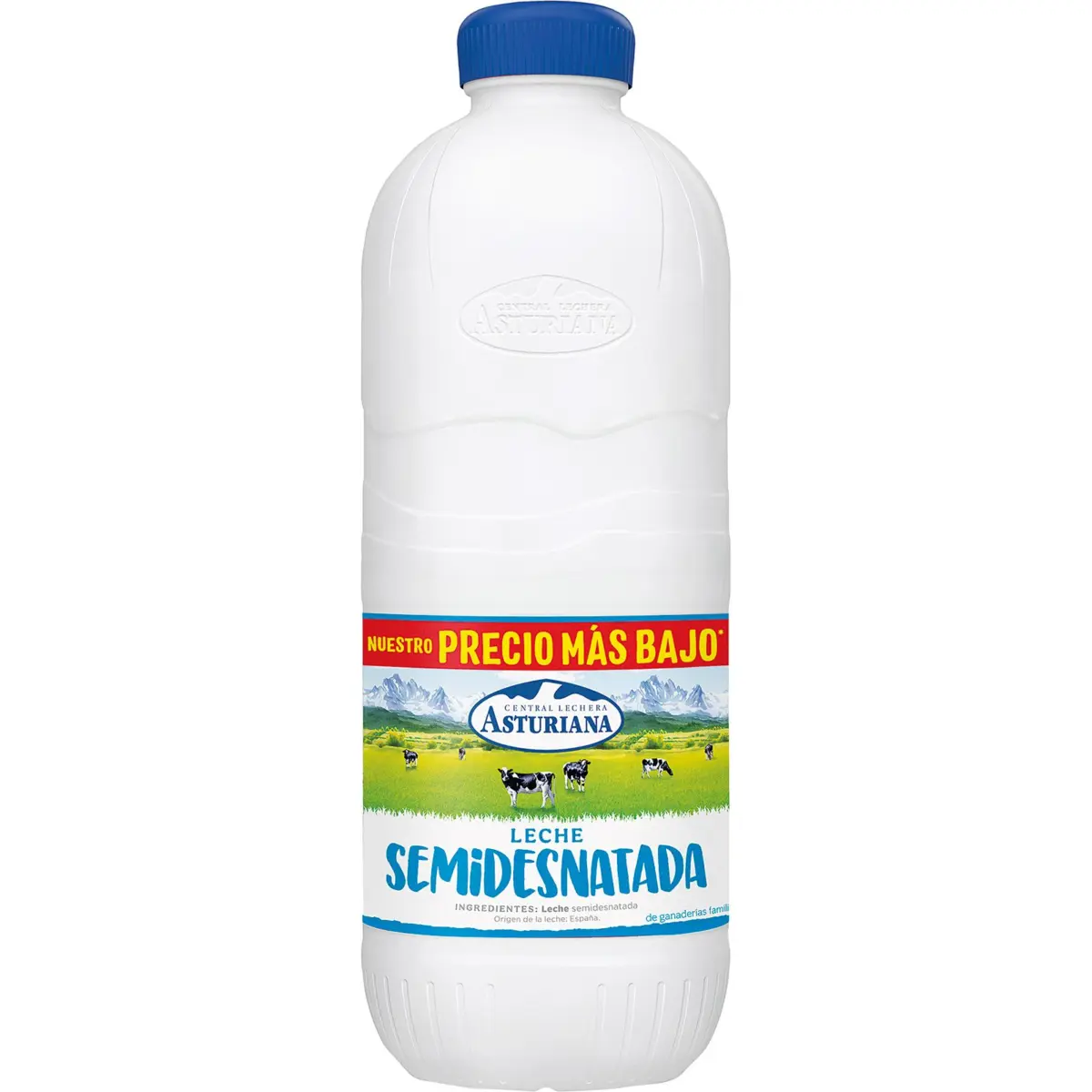 Llet semidesnatada, ampolla Asturiana