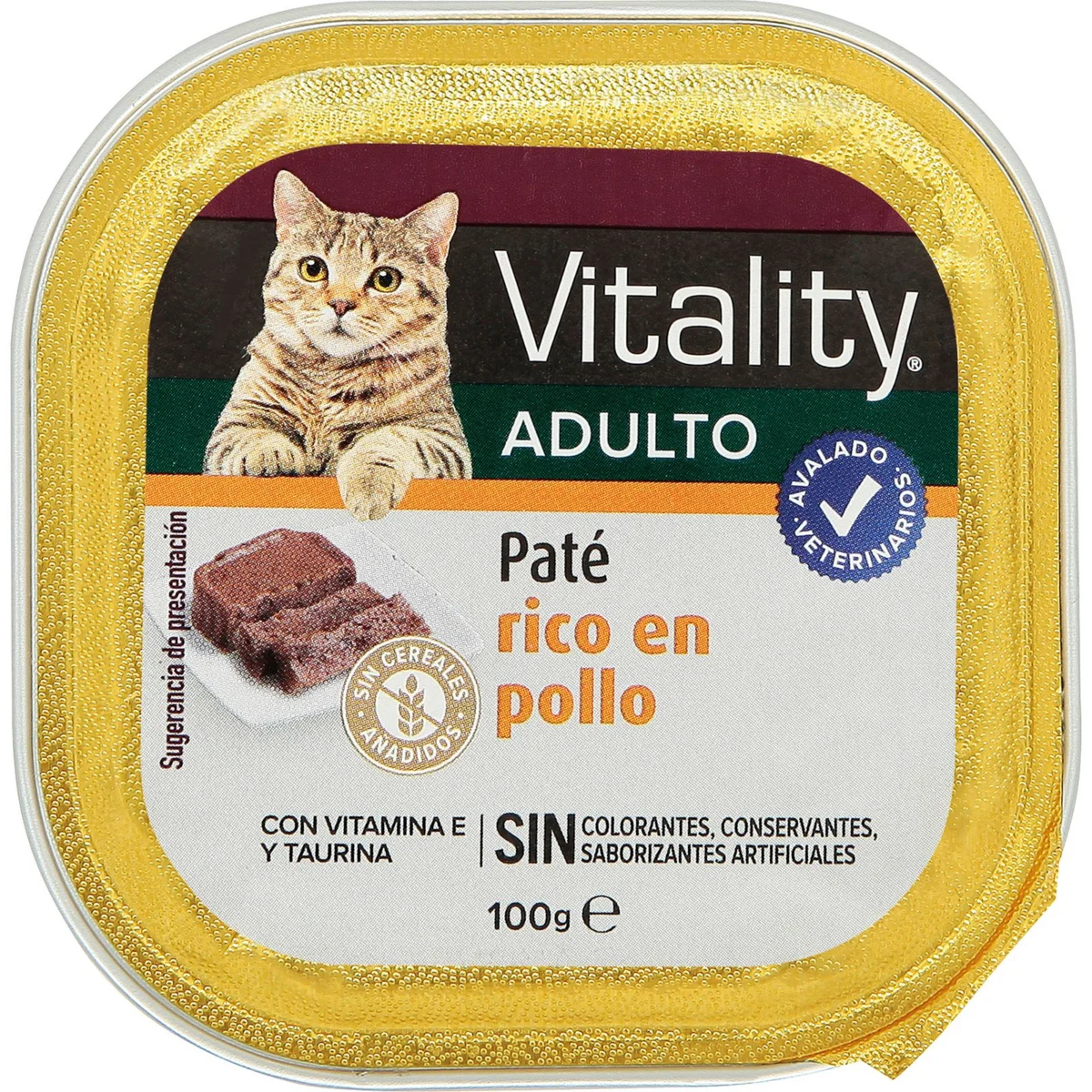 Aliment humide pour chats, riche en poulet Vitality