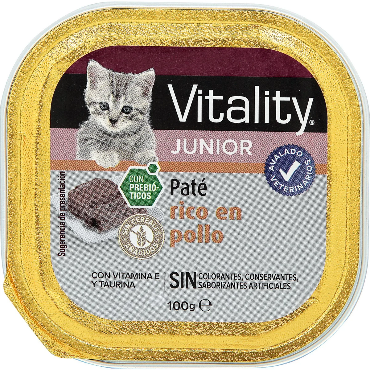 Junior wet cat food rich in chicken Vitality