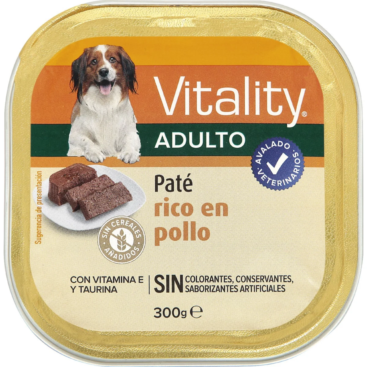 Tarrina Paté Perro Adulto Rico en Pollo Vitality