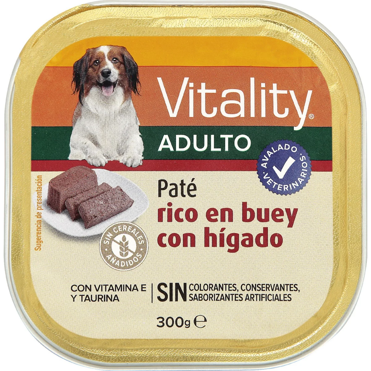 Паштет для взрослых собак с высоким содержанием говядины и печенью Vitality