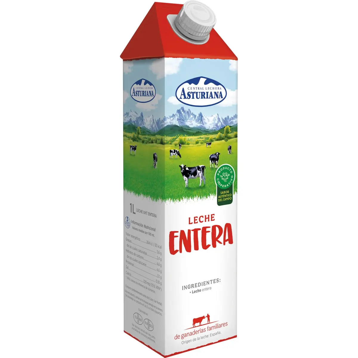 Vollmilch Asturiana, Karton