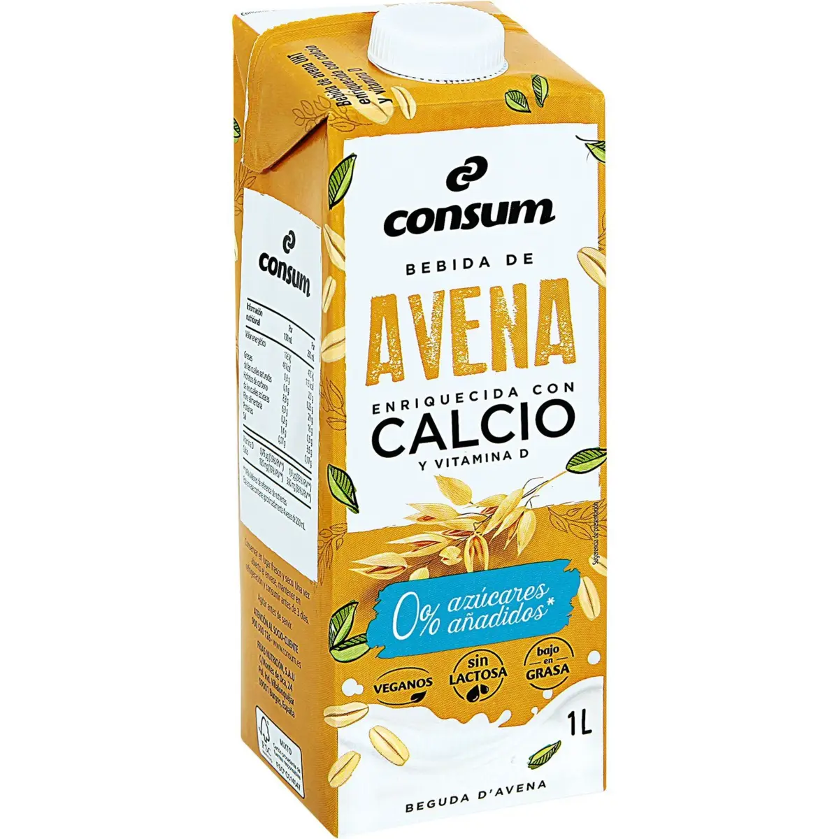 Haferdrink mit Calcium, Getränkekarton Consum