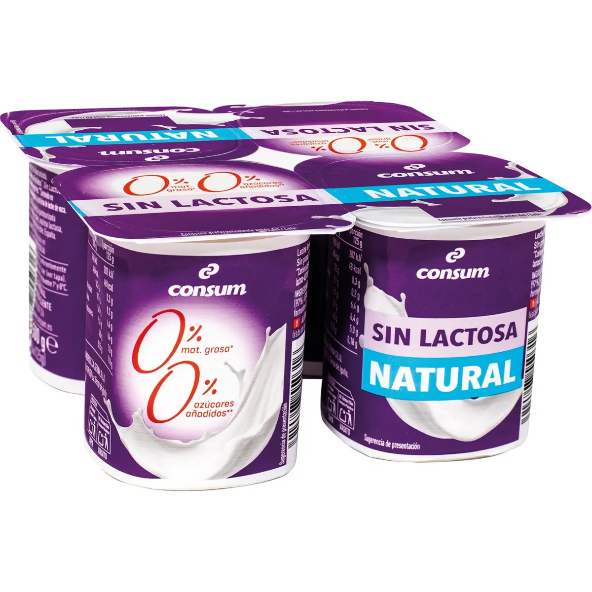 Iogurt natural 00% sense lactosa Consum