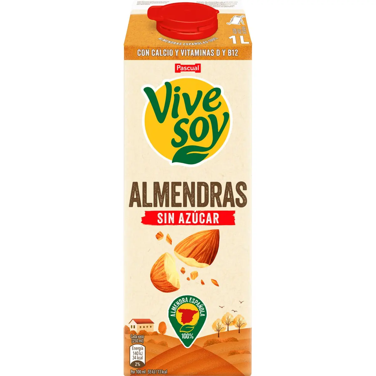 Beguda d’ametlla sense sucre, bric Vivesoy