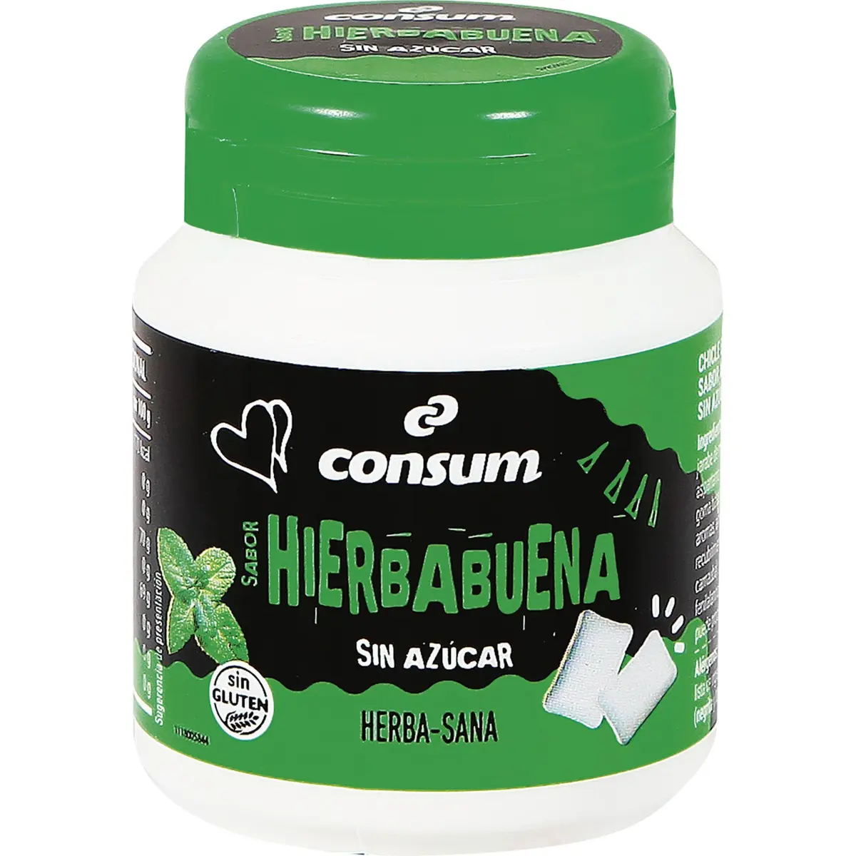 Chicle Hierbabuena sin Azúcar Bote Consum