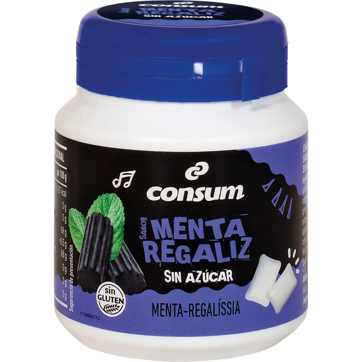 Chicle Menta Regaliz sin Azúcar Bote Consum