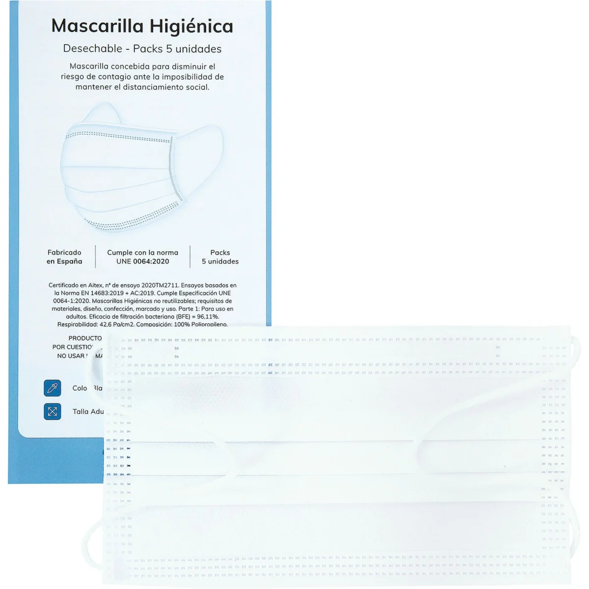 Masque hygiénique jetable