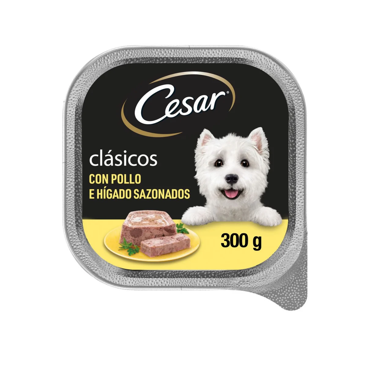 Nassfutter für Hunde mit Huhn, Schale Cesar