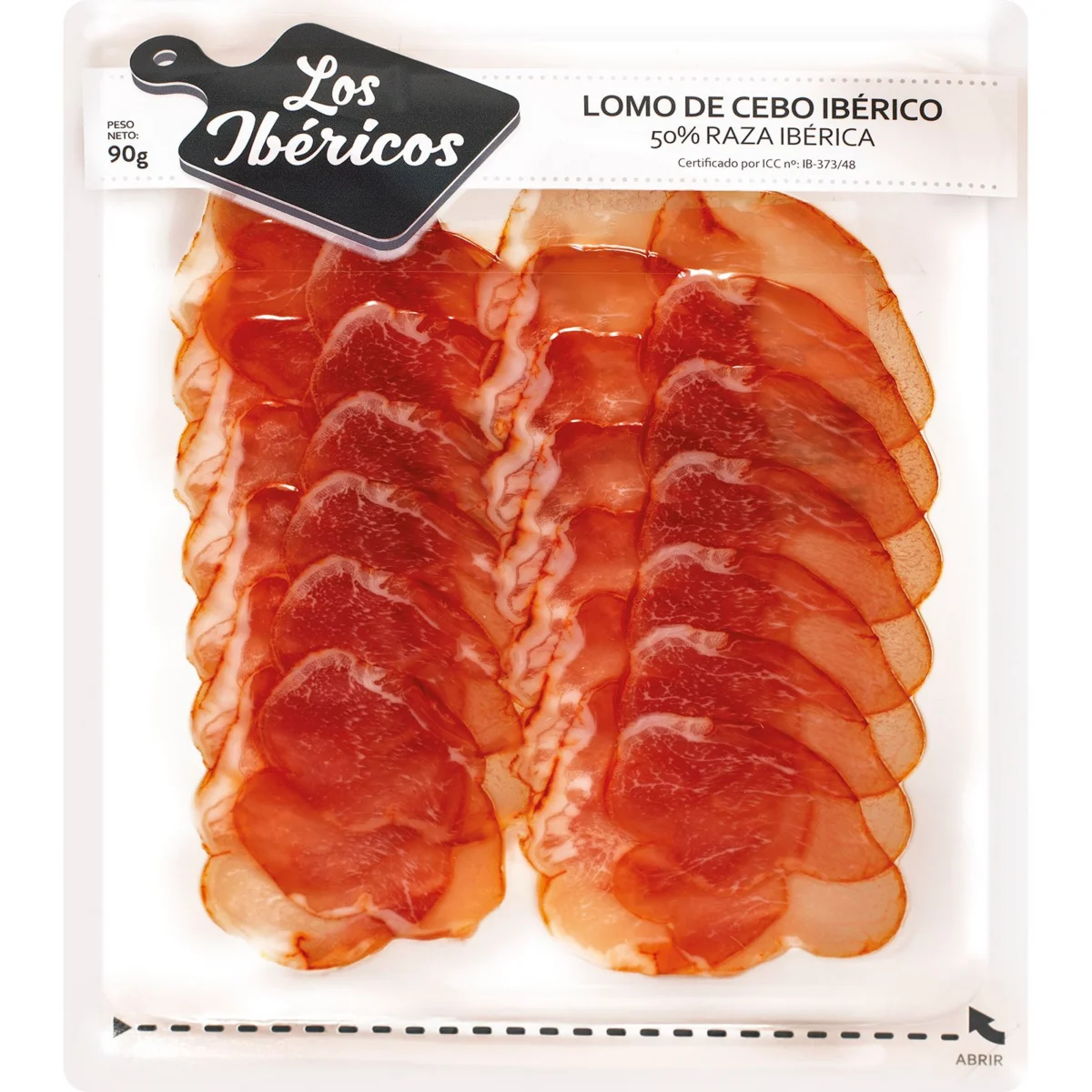 Llom de cebo a rodanxes, 50% de raça ibèrica Los Ibéricos