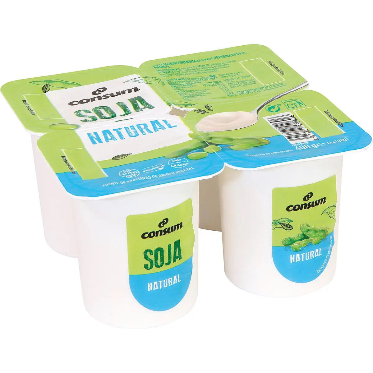 Postres de soja natural Consum