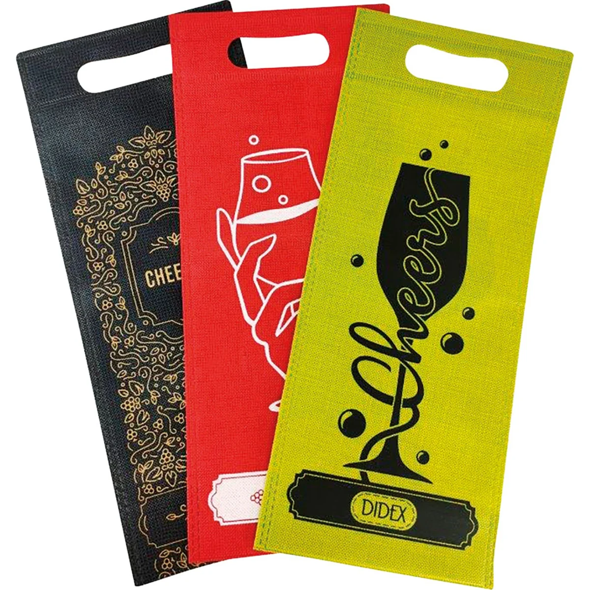 Assorted recycled wine bags Branz
