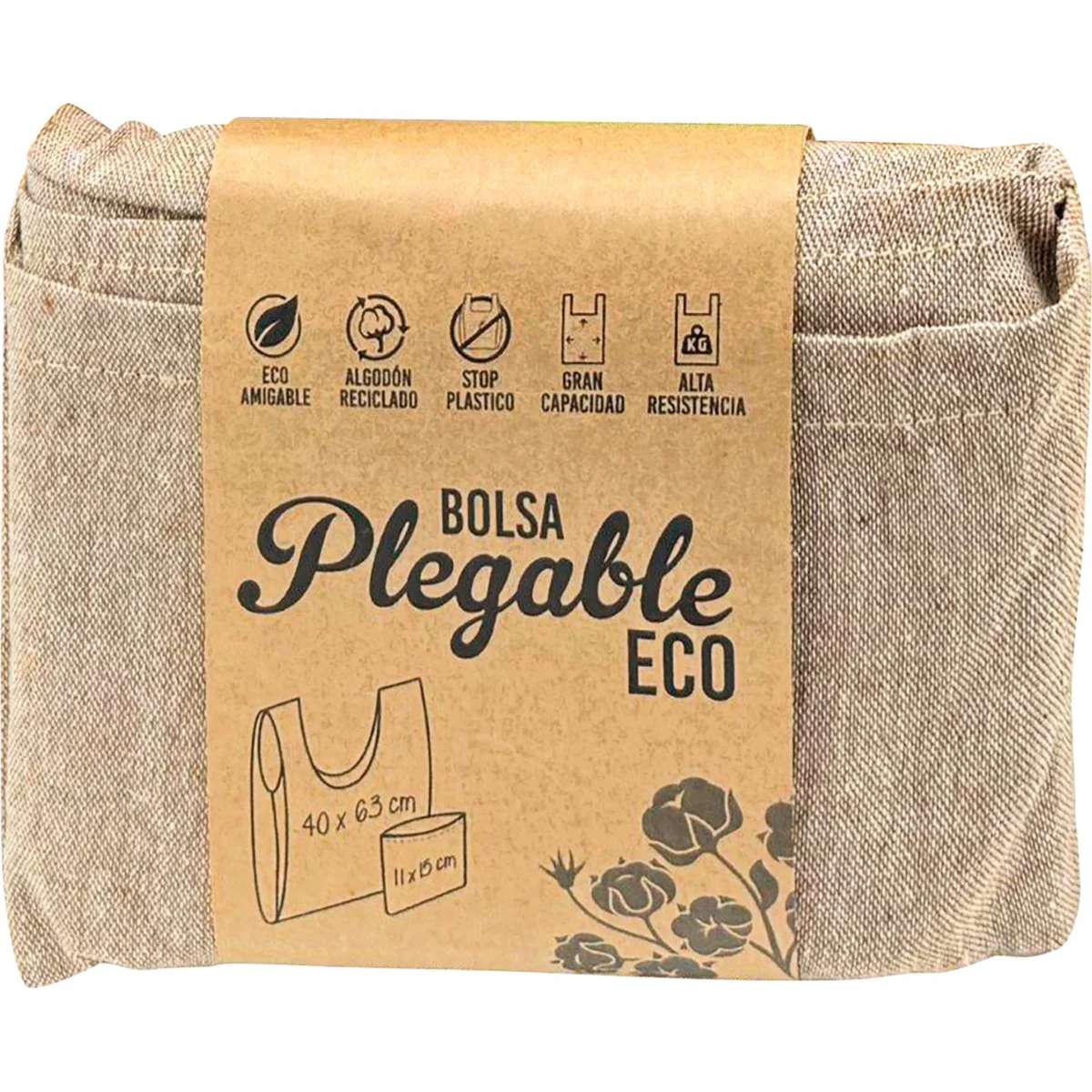 Sac de courses pliable en matière recyclée Branz