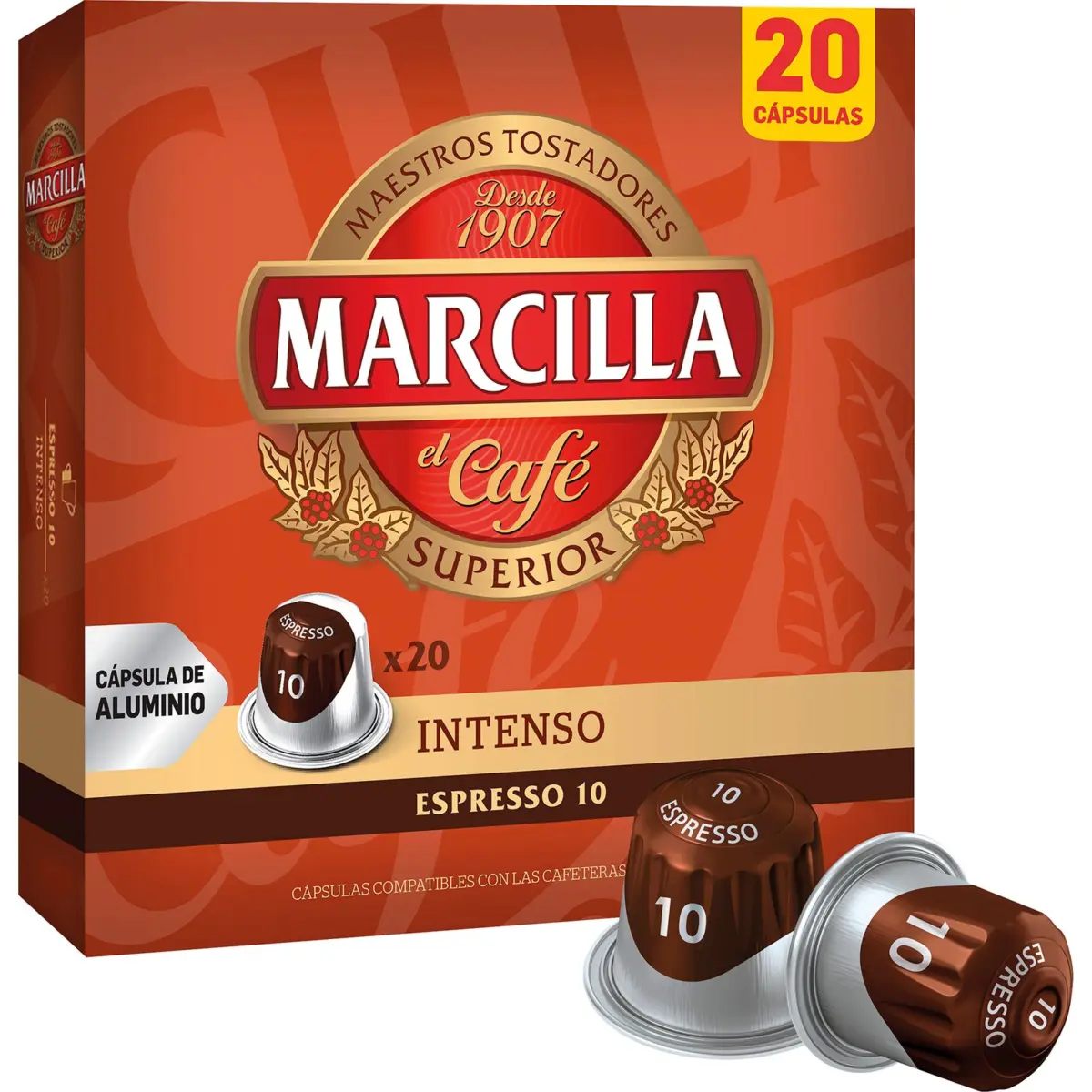 Cafè intens 20 càpsules Marcilla