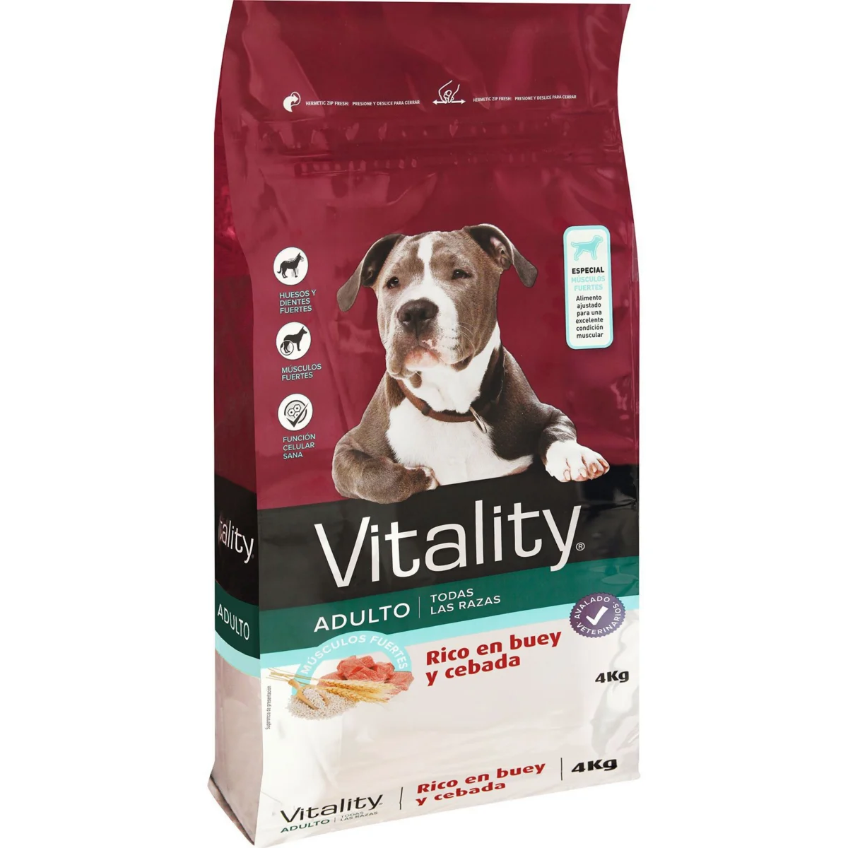Menjar sec per a gossos adults per a músculs forts Vitality