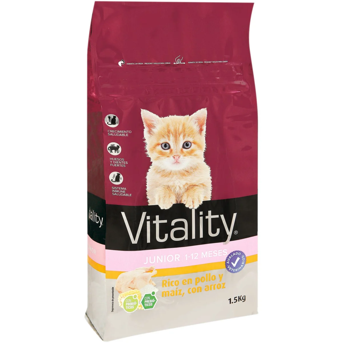 Сухой корм для котят с высоким содержанием курицы и рисом Vitality