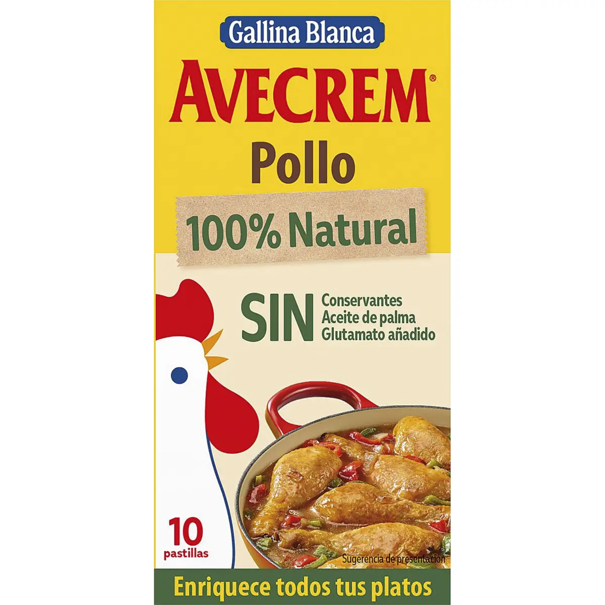 Avecrem chicken 100% natural, box