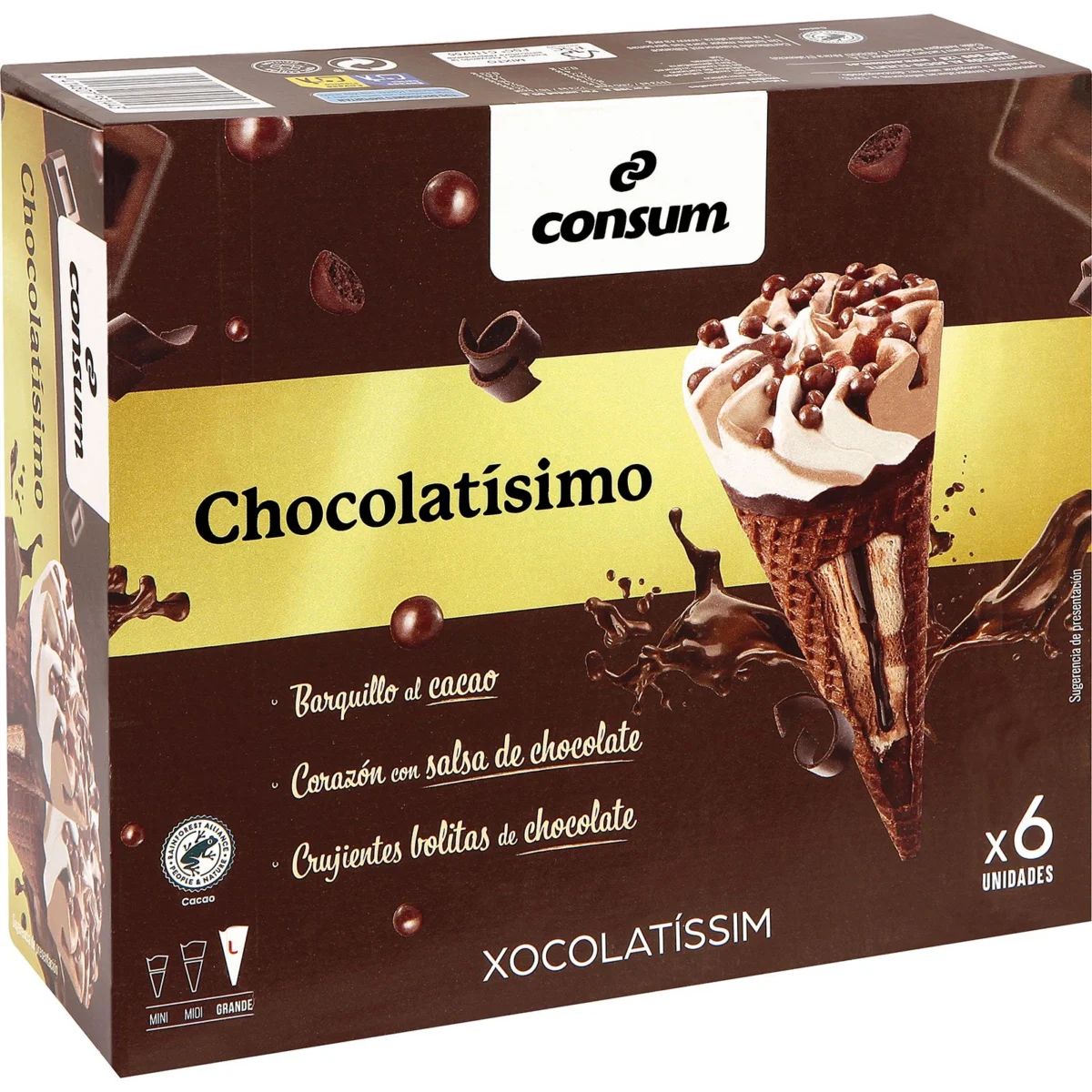 Conos Chocolatísimo 6 Unidades Consum