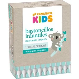 Дитячі ватні палички зі 100 % бавовни Consum Kids