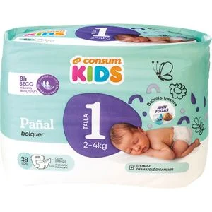 Nappy Size 1 2-4 Kg Consum Kids