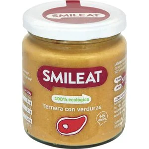 Kalbfleisch mit Gemüse, Babynahrung im Gläschen Smileat