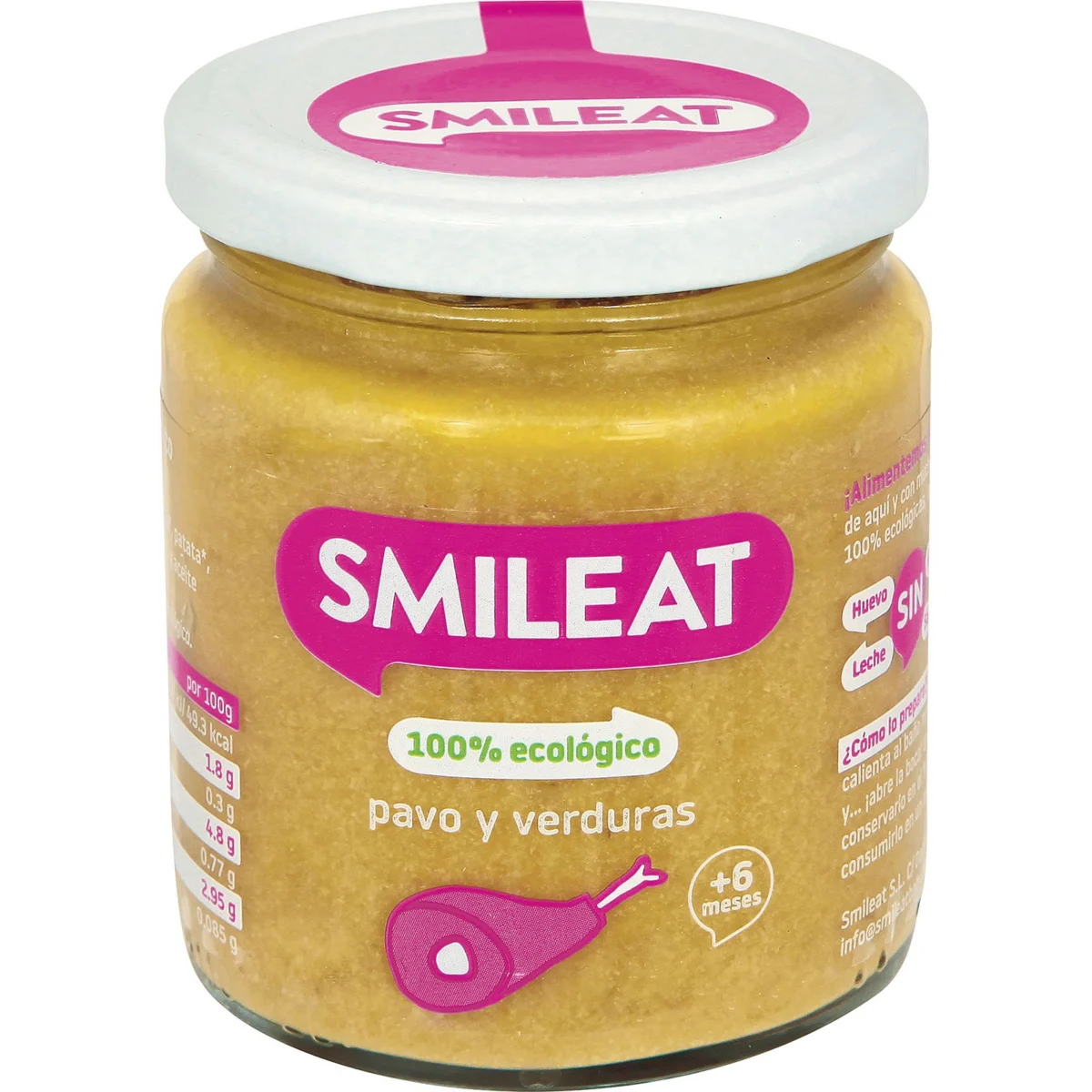 Dinde aux légumes, petit pot Smileat