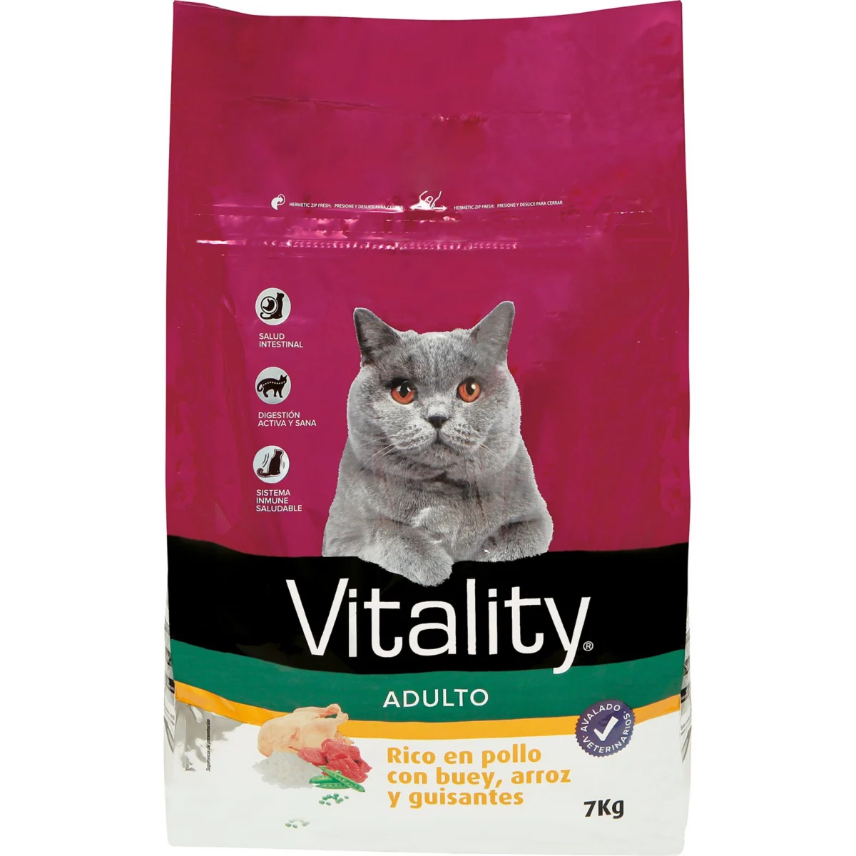 Comida Seca Gato Rico en Pollo y Buey Vitality