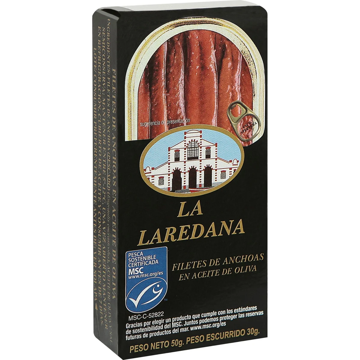 Filets d’anxova del Cantàbric en oli d’oliva MSC La Laredana