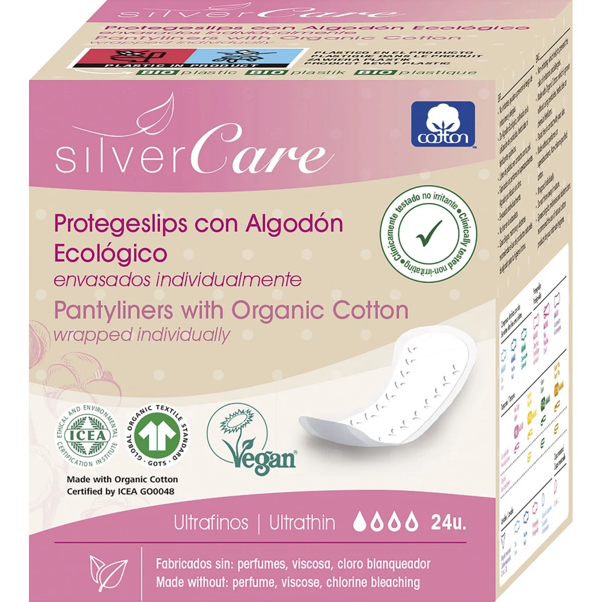 Protegeslips Ultrafinos Algodón Ecológico Silvercare
