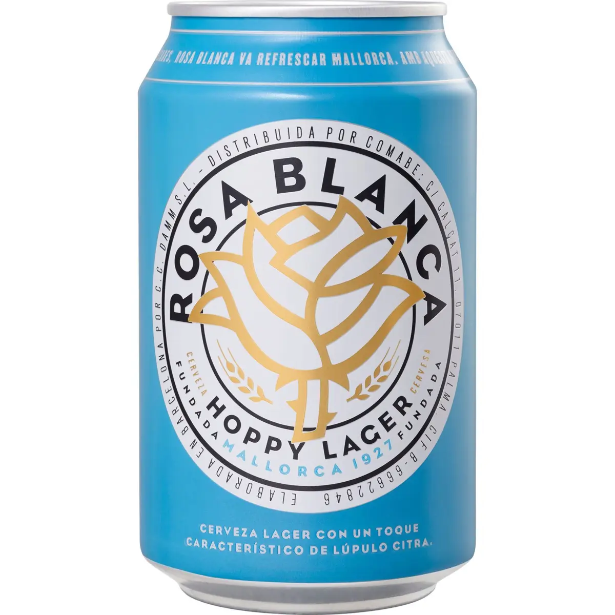 Cerveza Lata Rosa Blanca