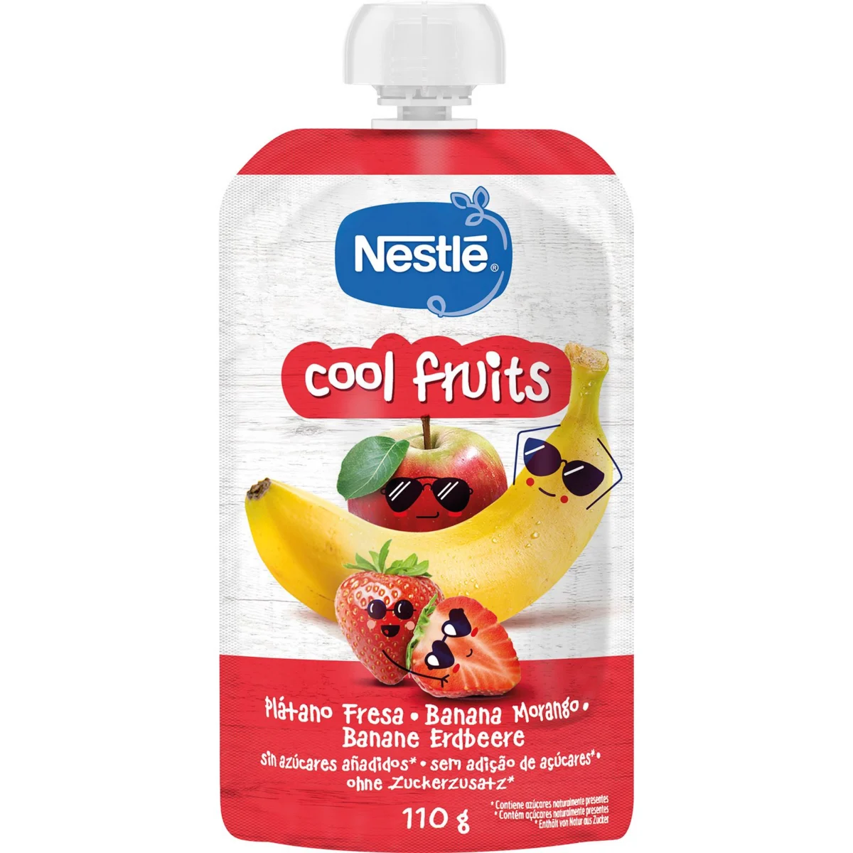 Pouch Cool Fruits Manzana, Fresa, Banana Nestle