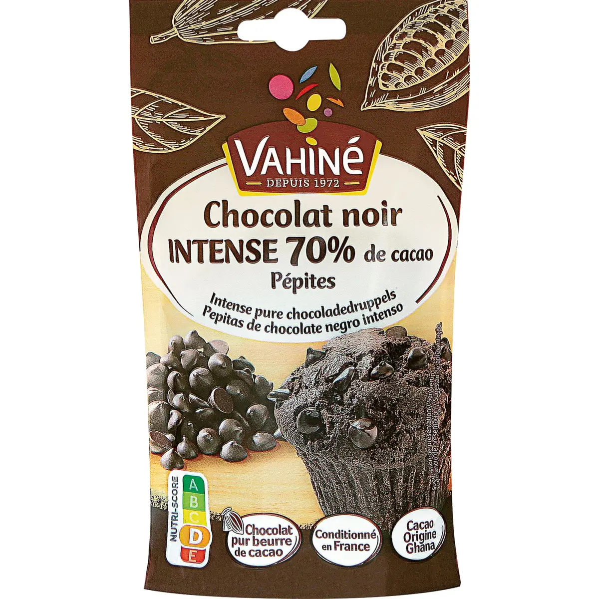 Zartbitterschokoladenstücke 70% Vahiné
