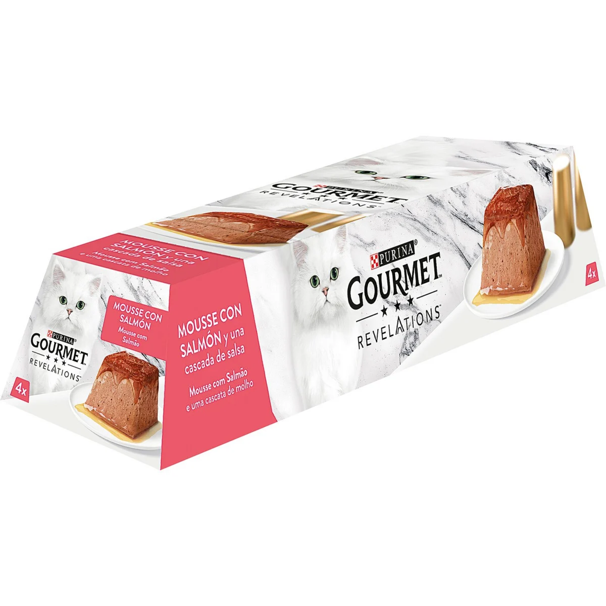 Comida Gato Lata Revelation Salmón Pack4 Gourmet