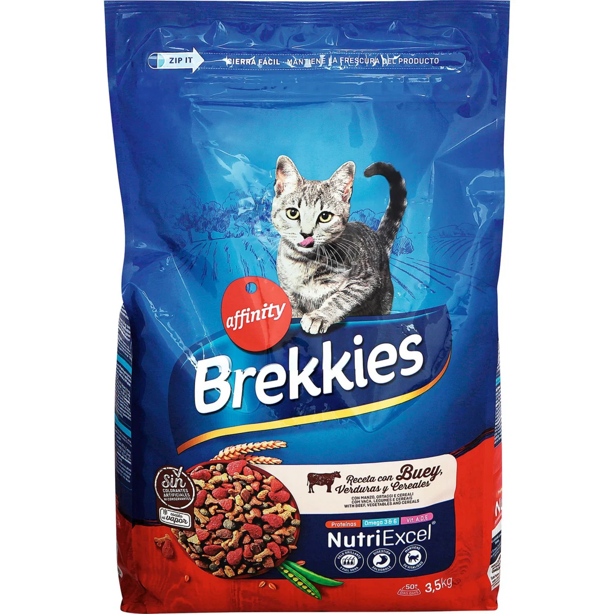 Comida Seca Gatos Buey Brekkies
