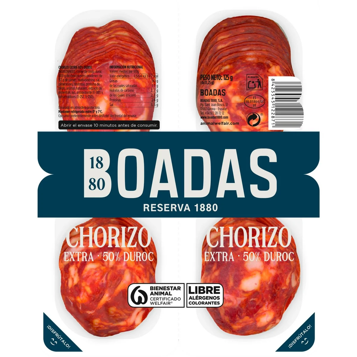 Extra chorizo with 50% Duroc pork Boadas